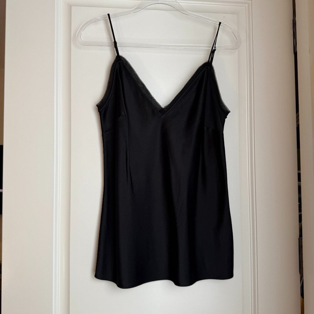FRAME Fray Edge Satin Camisole Size L